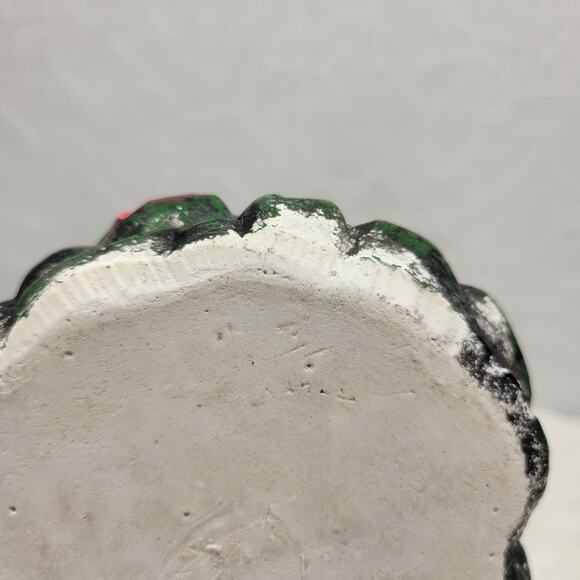 Antique Virgin Mary Serpent Votive Holder Chalkware Statue Religious Catholic - Picture 10 of 16